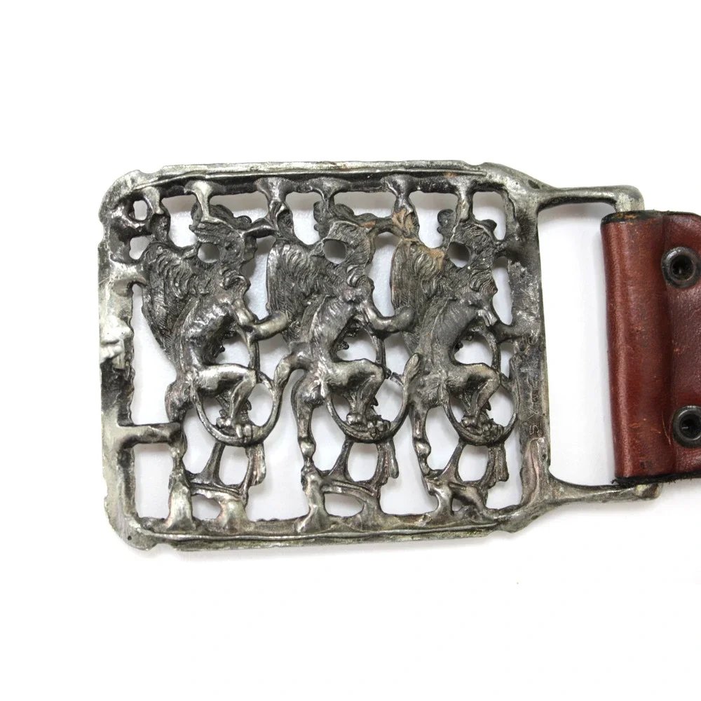 Vintage 60s Synek Belt Buckle Signed by Richard Synek 1969 NYC 37